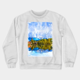 Lake In Switzerland. For Nature Lovers. Crewneck Sweatshirt